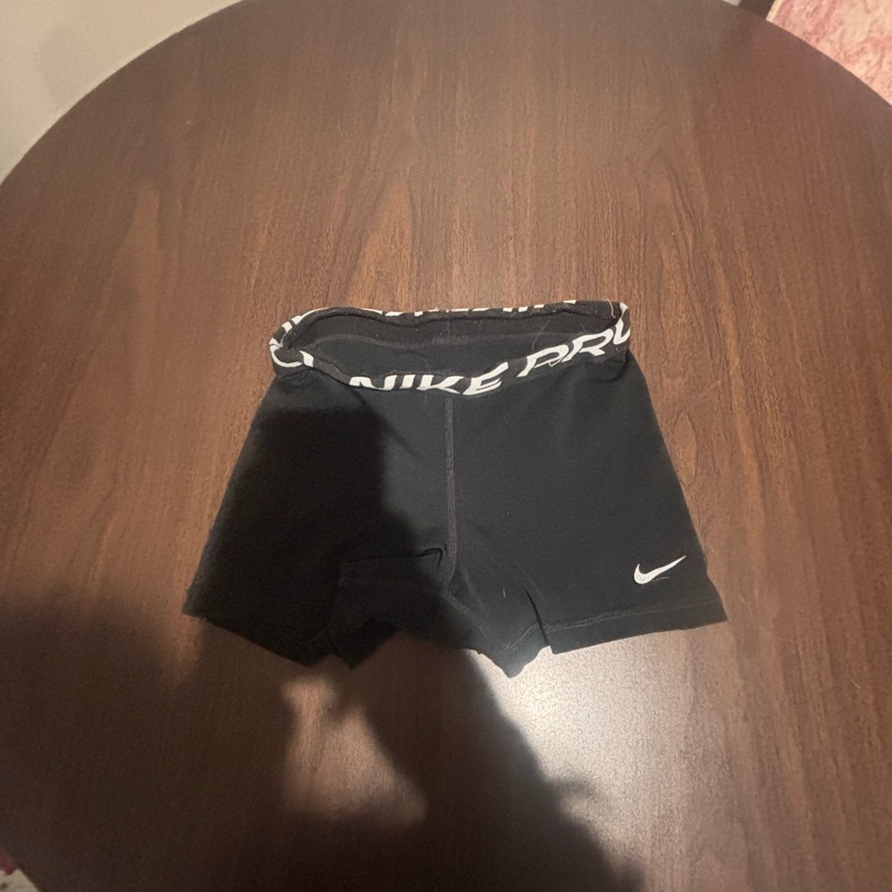 Nike Black Performance Training Shorts with White Logo